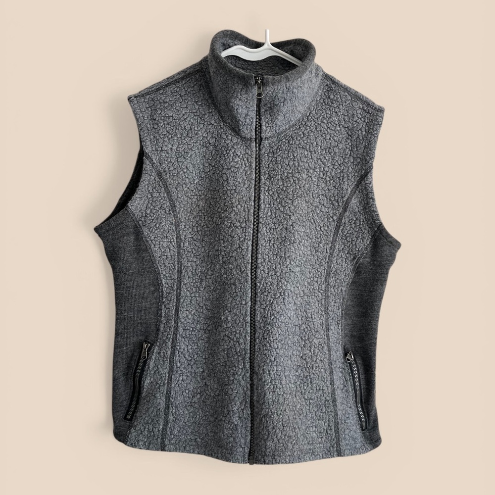 Kühl Kozet Two-Tone Gray Wool Blend Vest Size XL